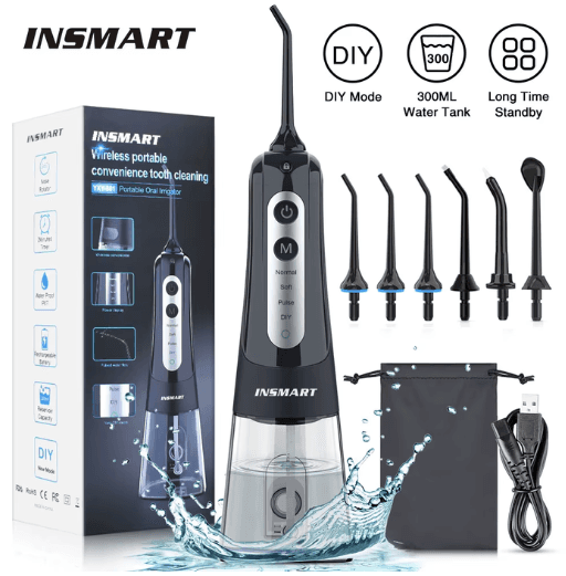 جهاز تنظيف الأسنان بالماء INSMART محمول ومقاوم للماء